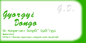 gyorgyi dongo business card